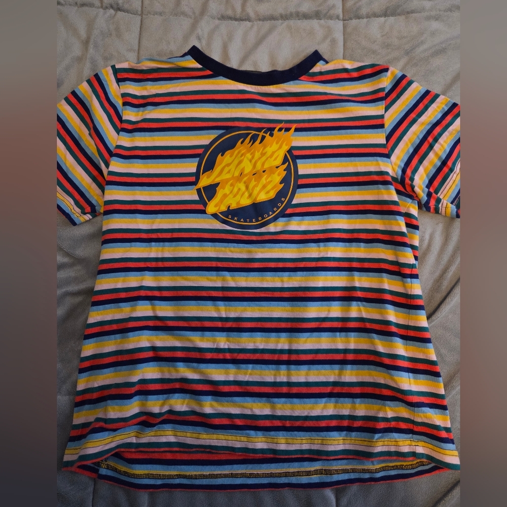 Santa Cruz Skateboards Multicolor Striped Tee